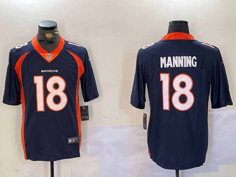 Men Denver Broncos #18 Manning Blue 2024 Nike Vapor Limited NFL Jersey style 5->denver broncos->NFL Jersey